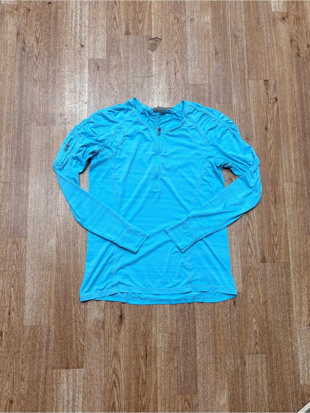 Athleta Women's Long-Sleeve Half-Zip Performance Top - Bright Blue